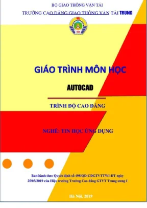 Giáo trình AutoCAD đầy đủ cho sinh viên Cao đẳng
