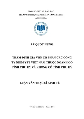 Thẩm định giá vốn cổ phần các công ty niêm yết Việt Nam: