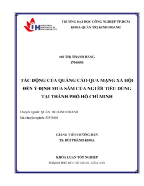 Tác động của quảng cáo mạng xã hội đến hành vi mua sắm
