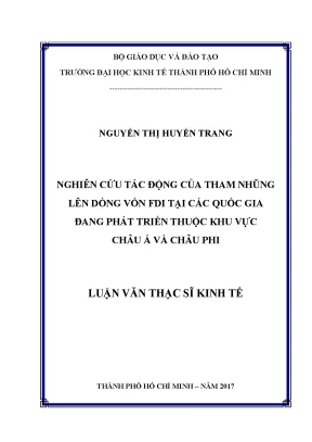 Luận văn: Tác động của tham nhũng lên dòng vốn FDI
