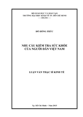 Nhu cầu kiểm tra sức khỏe của người dân Việt Nam: Phân