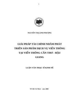 Giải pháp tài chính phát triển dịch vụ viễn thông tại