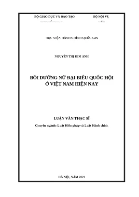 Bồi Dưỡng Nữ Đại Biểu Quốc Hội Tại Việt Nam: Thực Trạng