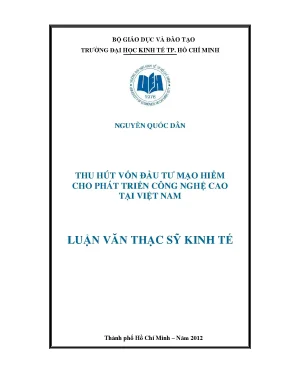 Thu hút vốn đầu tư mạo hiểm cho công nghệ cao tại Việt Nam