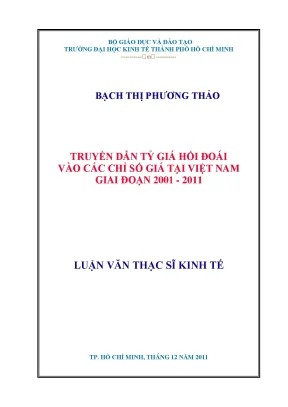 Nghiên cứu tác động của tỷ giá hối đoái đến chỉ số giá