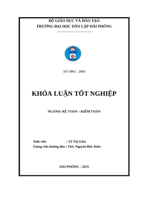Khóa Luận Tốt Nghiệp Ngành Kế Toán Tại Trường Đại Học