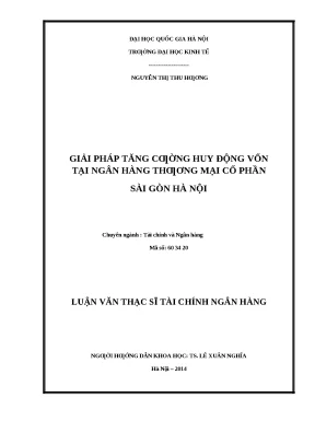 Giải pháp huy động vốn tại ngân hàng SHB - Luận văn