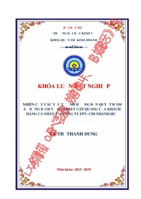Nghiên cứu yếu tố ảnh hưởng đến quyết định sử dụng dịch