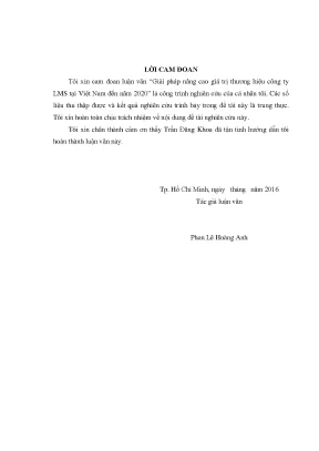 Giải pháp nâng cao giá trị thương hiệu công ty LMS