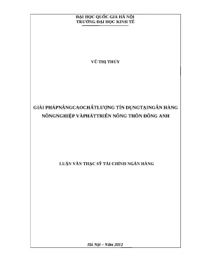 Giải pháp nâng cao chất lượng tín dụng tại ngân hàng