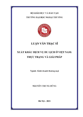 Xuất Khẩu Dịch Vụ Du Lịch Việt Nam: Thực Trạng và Giải