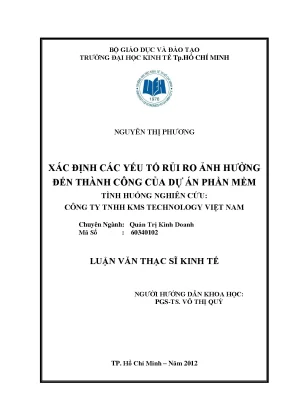 Xác định Yếu Tố Rủi Ro Ảnh Hưởng Đến Thành Công Dự Án