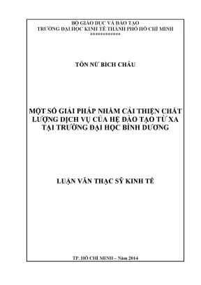 Giải pháp cải thiện chất lượng dịch vụ đào tạo từ xa tại