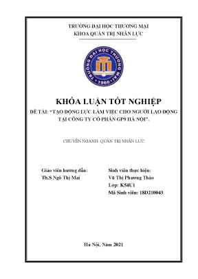 Tạo Động Lực Làm Việc Hiệu Quả Tại Công Ty Cổ Phần GP9