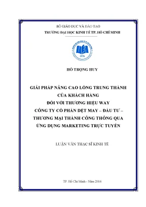 Giải pháp nâng cao lòng trung thành khách hàng với