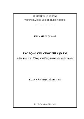 Tác động của cước phí vận tải đến thị trường chứng khoán