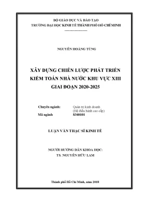 Chiến Lược Phát Triển Kiểm Toán Nhà Nước Khu Vực XIII