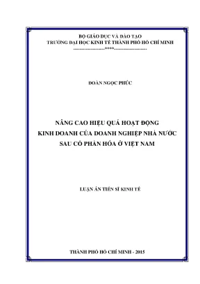 Nâng cao hiệu quả kinh doanh doanh nghiệp nhà nước sau