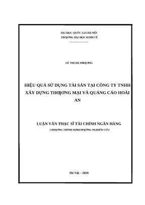 Nâng cao hiệu quả sử dụng tài sản tại Công ty TNHH Xây