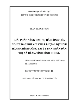 Giải pháp nâng cao sự hài lòng của người dân với dịch vụ
