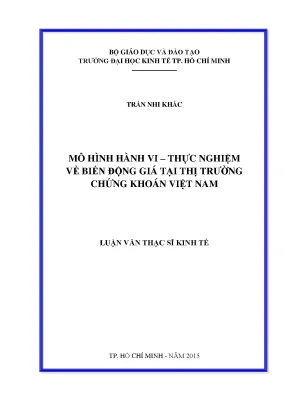 Mô Hình Hành Vi Thực Nghiệm Về Biến Động Giá Chứng Khoán