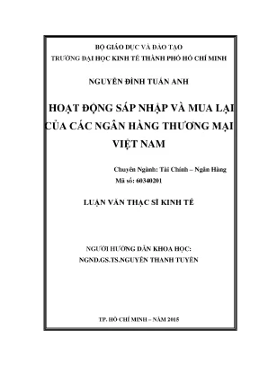 M&A Ngân hàng thương mại VN: Phân tích Thực trạng & Giải