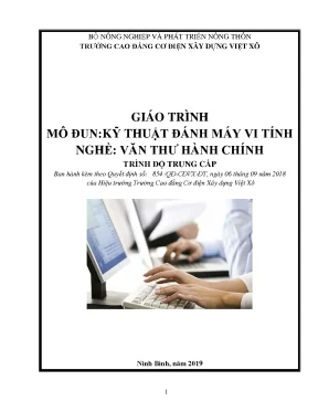 Giáo Trình Kỹ Thuật Đánh Máy Vi Tính Cho Nghề Văn Thư 