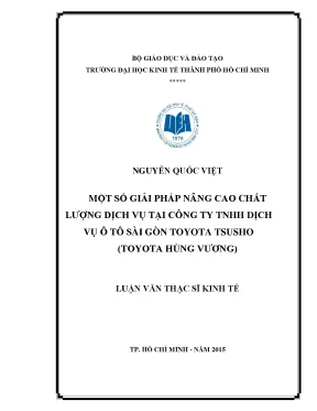 Giải pháp nâng cao chất lượng dịch vụ tại Toyota Hùng Vương