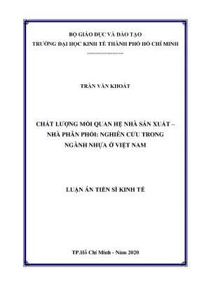 Nghiên cứu chất lượng mối quan hệ giữa nhà sản xuất và