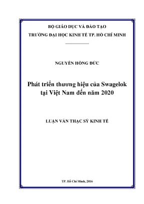 Luận văn: Phát triển thương hiệu Swagelok tại Việt Nam