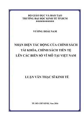 Tác động chính sách tài khóa, tiền tệ đến kinh tế vĩ mô VN