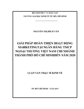 Giải pháp marketing cho Ngân hàng TMCP Ngoại Thương Việt