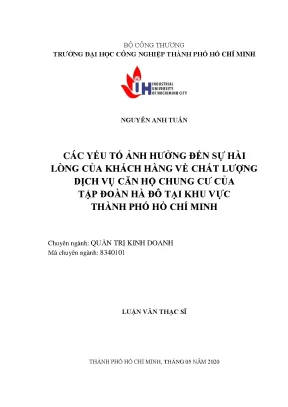 Yếu Tố Ảnh Hưởng Đến Sự Hài Lòng Khách Hàng Về Dịch Vụ