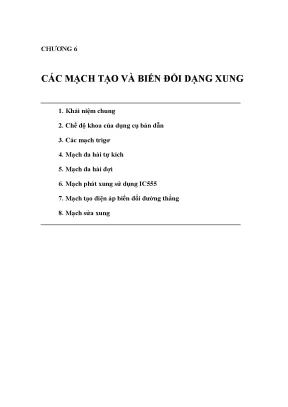 Kỹ Thuật Điện Tử Tương Tự: Các Mạch Tạo và Biến Đổi Dạng