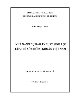 Dự Báo Tỷ Suất Sinh Lợi Chỉ Số Chứng Khoán VN30