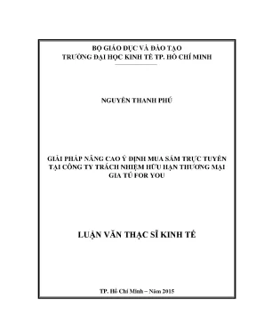 Giải pháp nâng cao ý định mua sắm trực tuyến tại Gia Tú