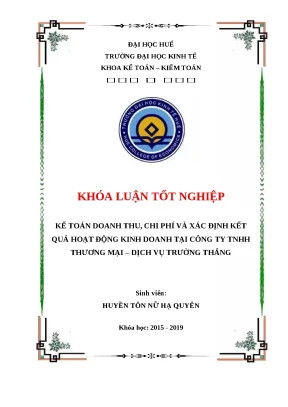 Phân Tích Doanh Thu, Chi Phí và Kết Quả Kinh Doanh Tại