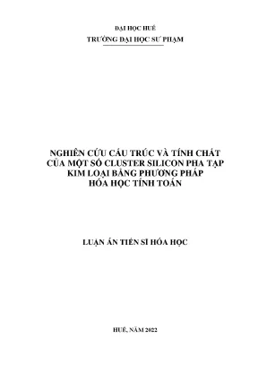 Nghiên cứu cấu trúc và tính chất cluster silicon pha tạp