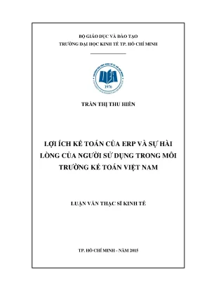 Lợi ích của ERP trong kế toán và sự hài lòng của người