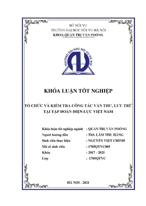 Tổ Chức và Kiểm Tra Công Tác Văn Thư Lưu Trữ Tại Tập
