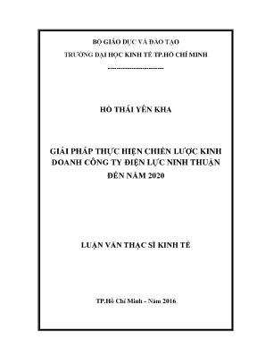 Giải pháp chiến lược kinh doanh cho Công ty Điện lực 