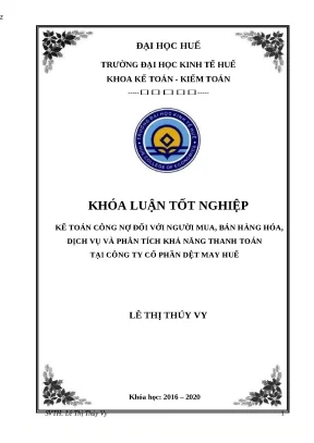 Phân Tích Công Nợ và Khả Năng Thanh Toán Tại Công Ty Cổ