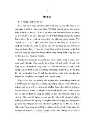 Chất lượng bí thư Đảng uỷ xã tại Hà Tĩnh: Thực trạng và 