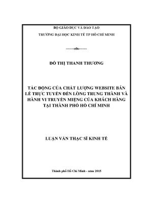 Tác động của chất lượng website bán lẻ trực tuyến đến