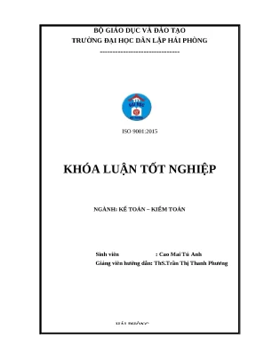 Hoàn thiện kế toán thanh toán tại Công ty Phúc Sơn