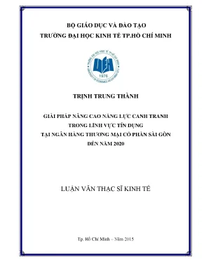 Giải pháp nâng cao năng lực cạnh tranh tín dụng tại ngân
