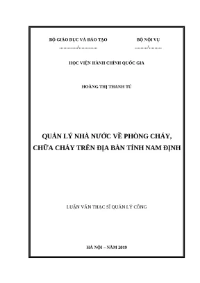 Quản lý phòng cháy chữa cháy tại tỉnh Nam Định: Thực