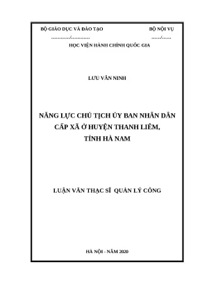Nâng cao năng lực Chủ tịch Ủy ban nhân dân cấp xã huyện