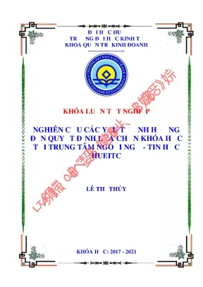 Yếu tố quyết định lựa chọn khóa học tại HueITC