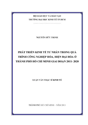 Phát triển kinh tế tư nhân ở TP.HCM giai đoạn 2011-2020: